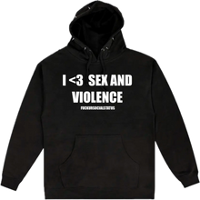 Load image into Gallery viewer, SEX AND VIOLENCE HOODIE BLK
